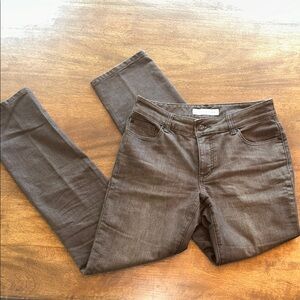 Chico's Platinum Denim Ultimate Fit Slim leg pants in Rich Brown size 4